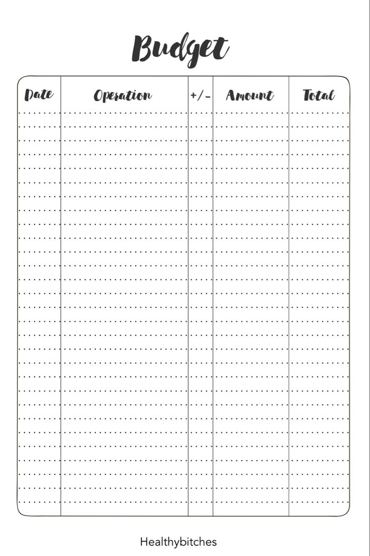 Free Printable Budget Planner