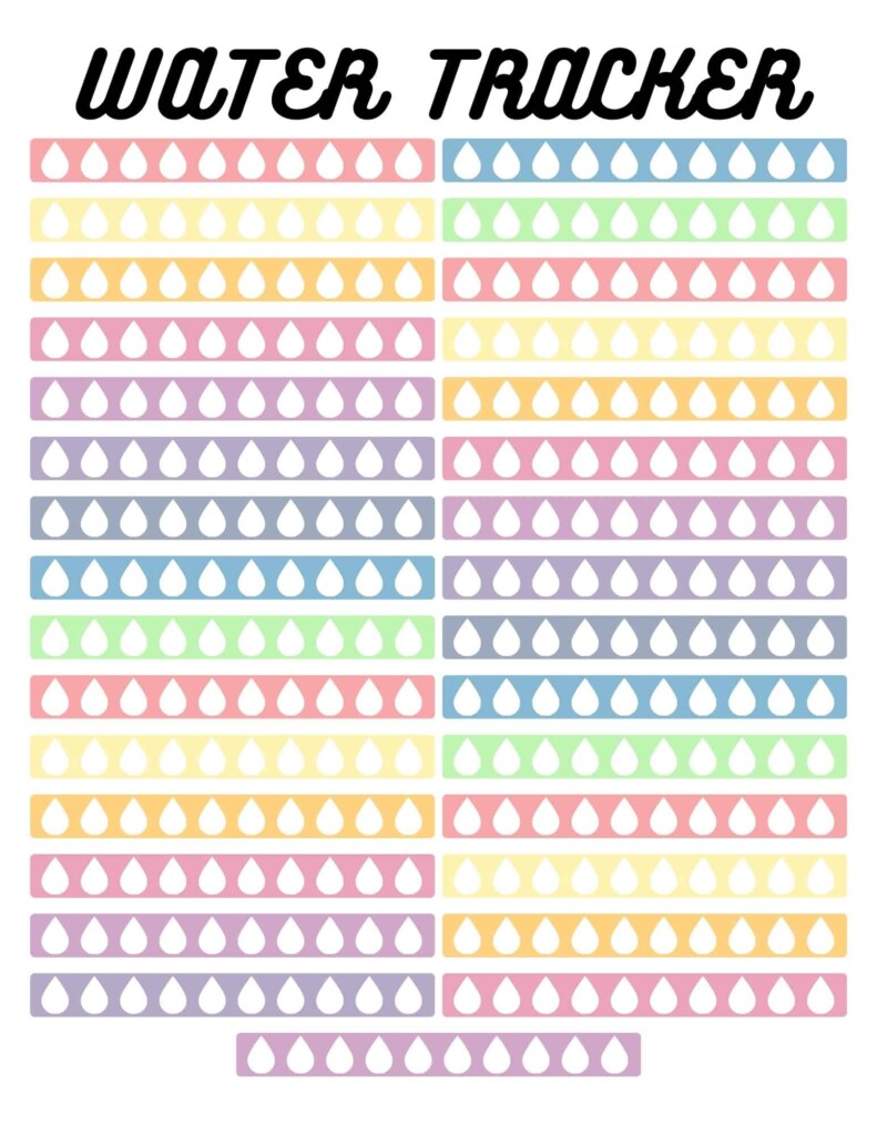 Free Printable Water Trackers To Boost Hydration