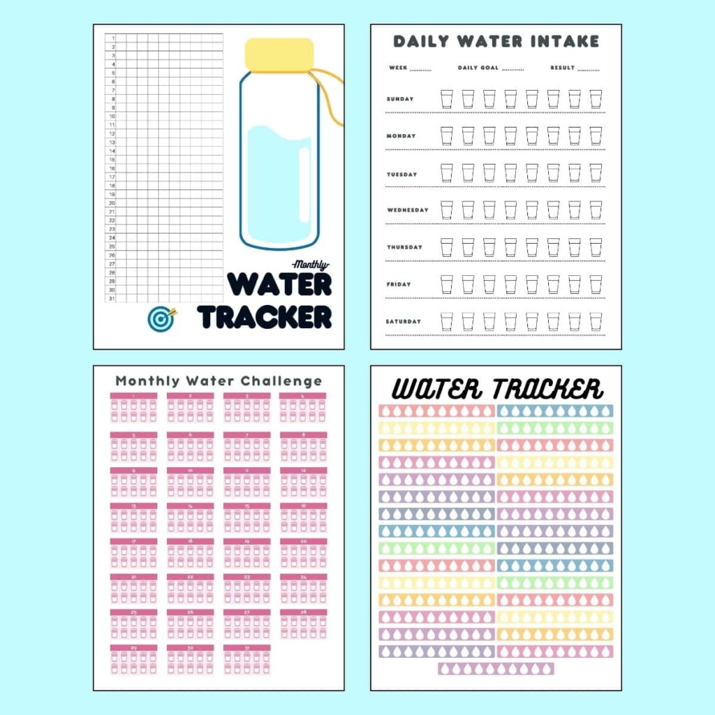 Free Printable Water Trackers To Boost Hydration