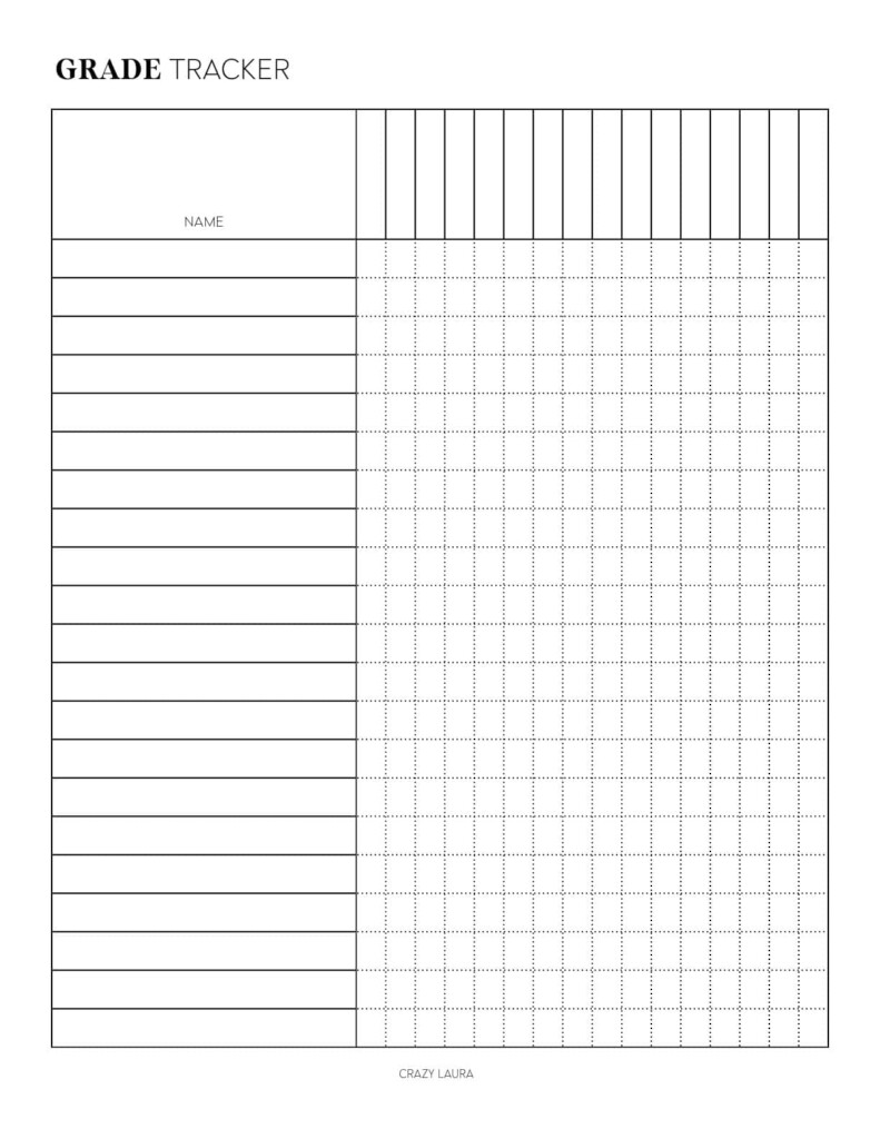 Free Teacher Printables Trackers Mini PDF Pack Crazy Laura