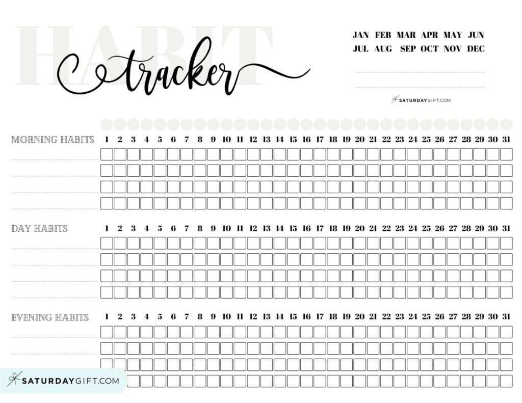 Habit Tracker Printable 43 Cute Free Printable Habit Trackers
