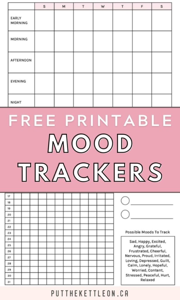 Mood Tracker Printables Free Download 