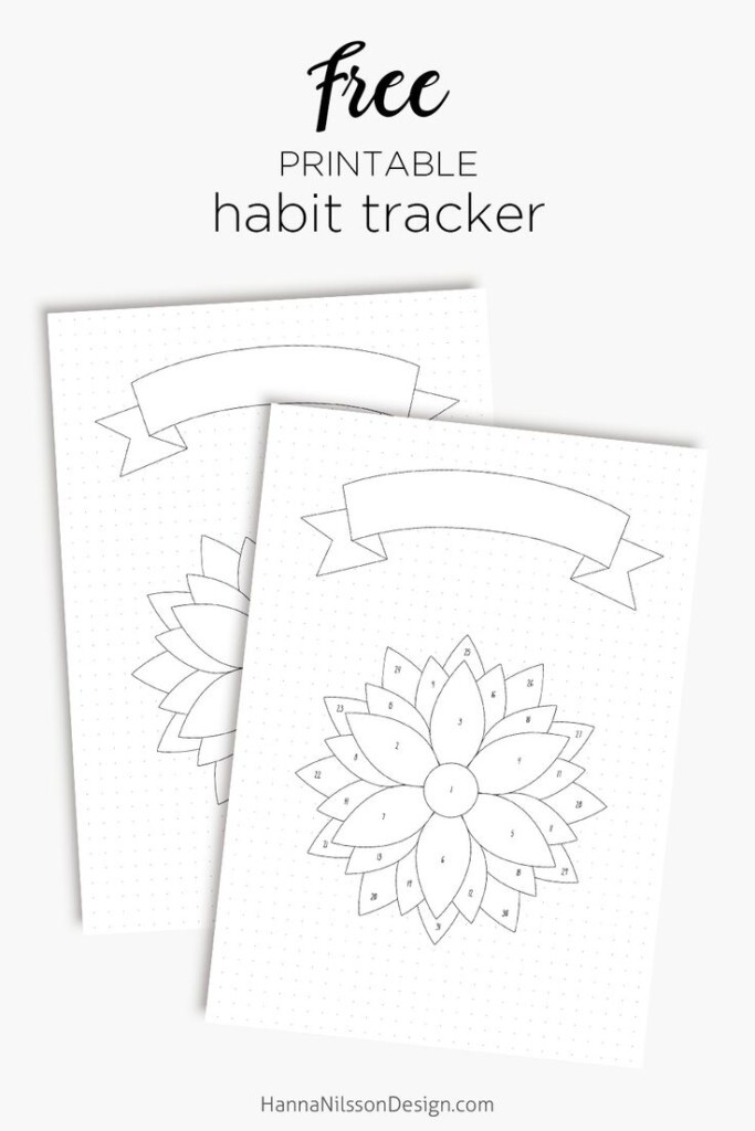 Pretty Flower Shaped Habit Tracker With 31 Petals To Color