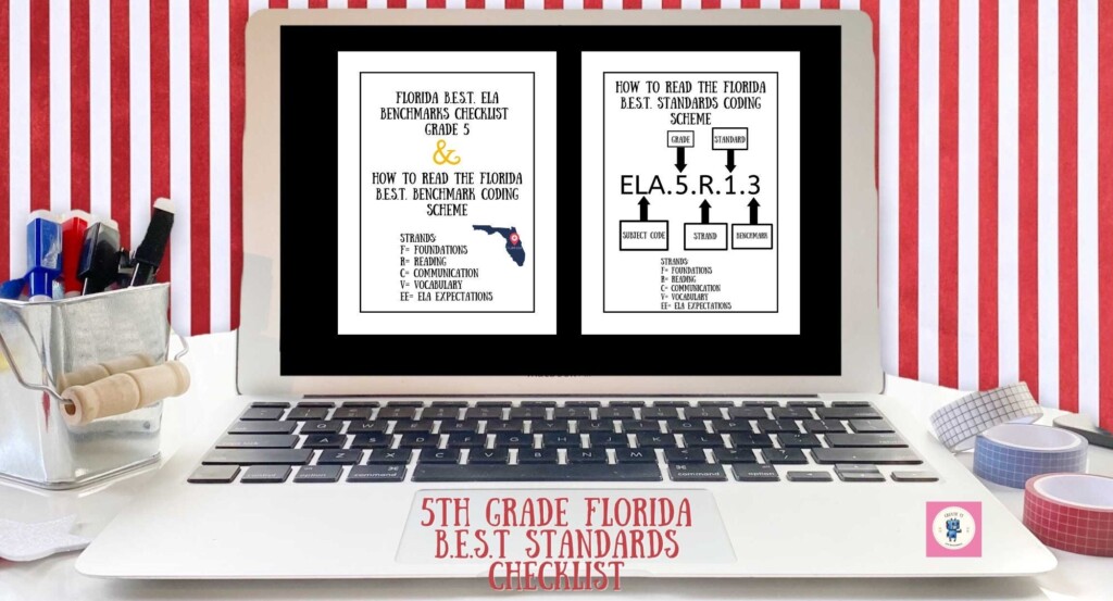 Printable Florida 5th Grade B E S T Standards English Language Arts Benchmark Checklist Etsy