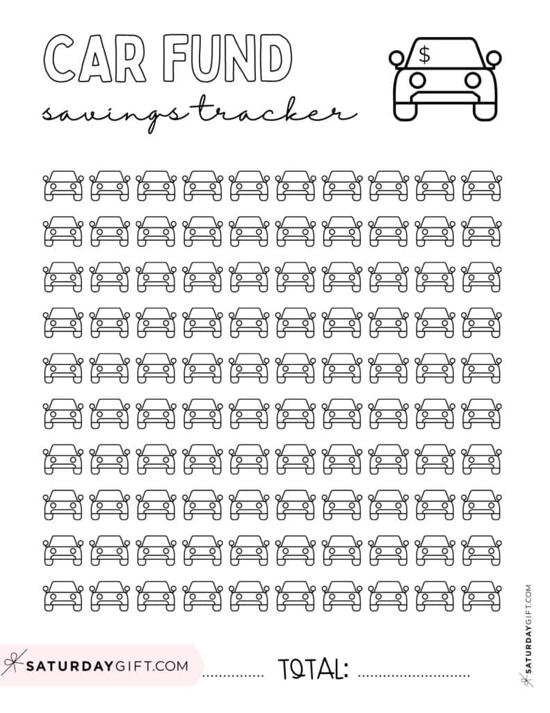 Savings Tracker Printable 51 Cute Free Templates