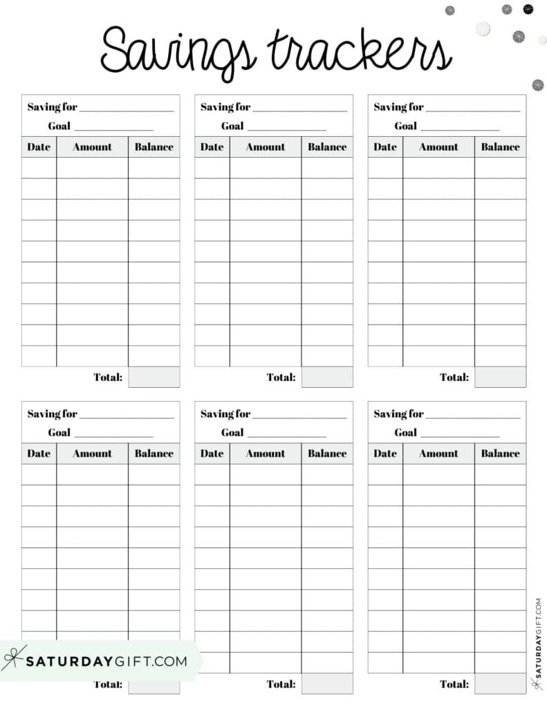 Savings Tracker Printable 51 Cute Free Templates
