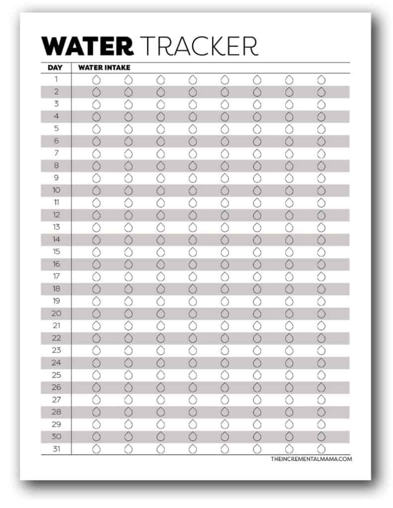 The Best 8 Free Monthly Water Tracker Printable PDFS